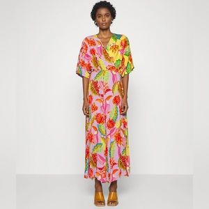 Farm Rio
 Mixed Beaks & Bananas Maxi Wrap Dress main image 0